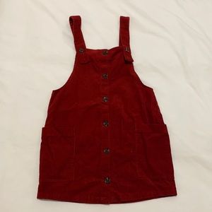 MANGO Corduroy Overall Mini Dress